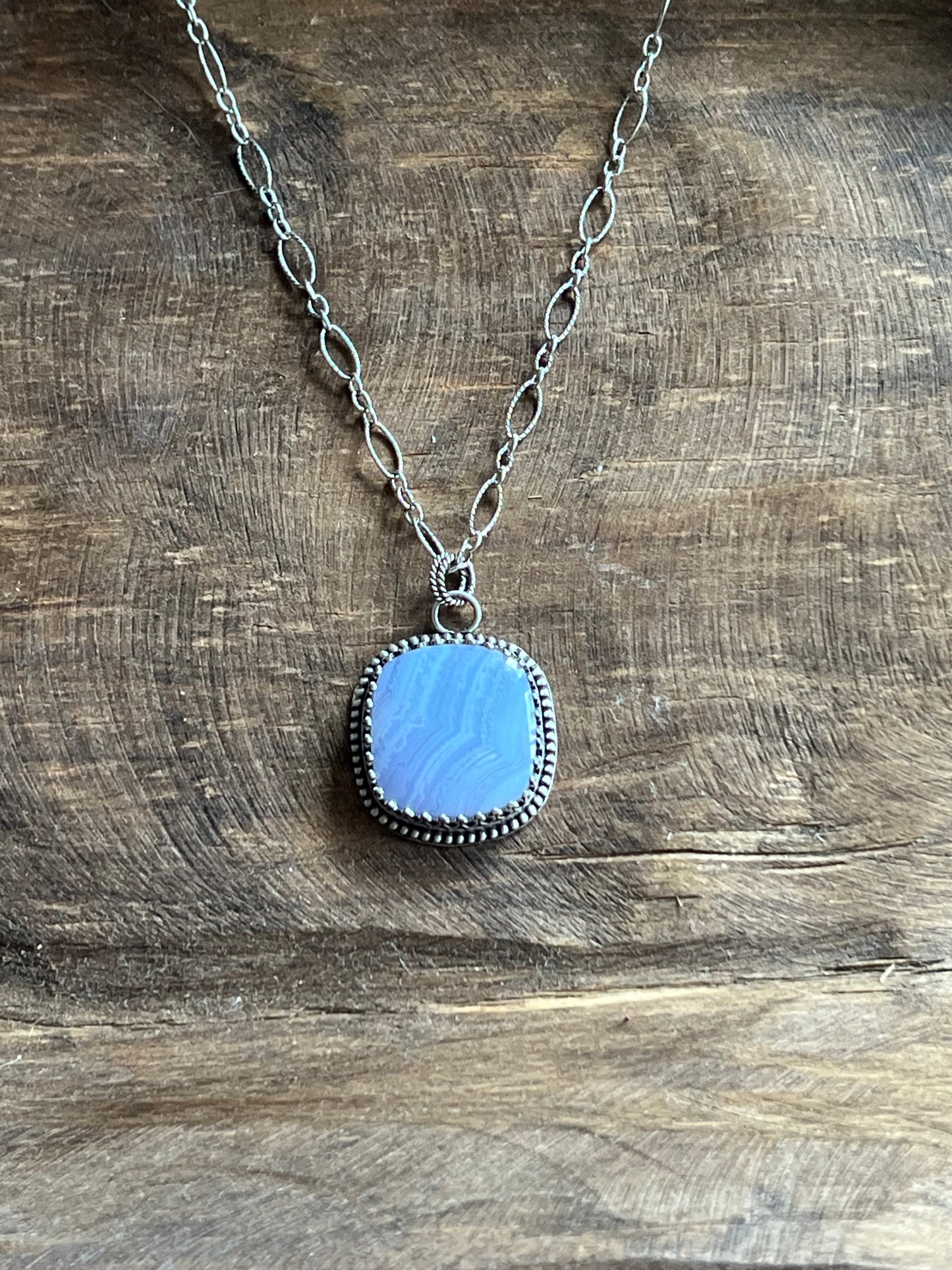 Blue Lace Agate Pendant