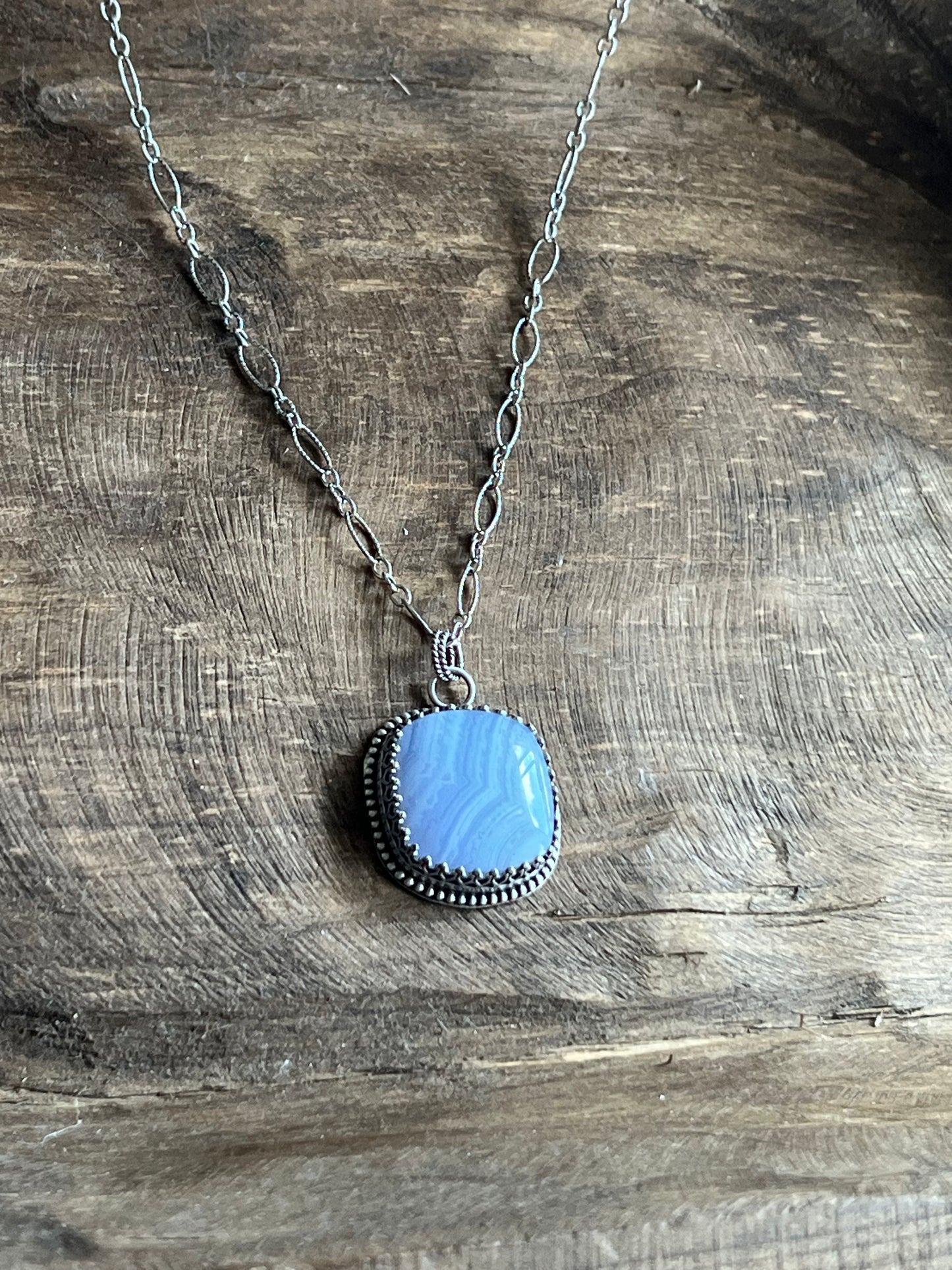 Blue Lace Agate Pendant